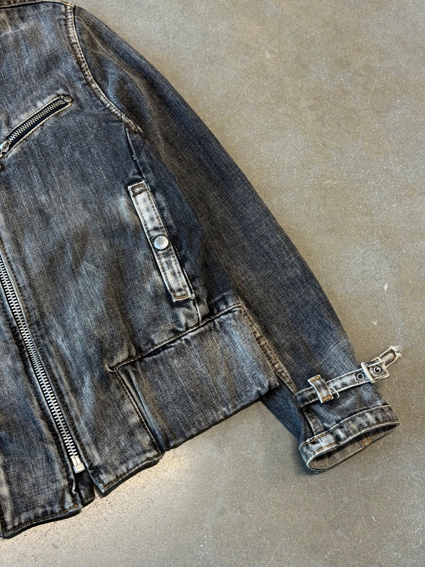 Vintage Y2K Japanese Cafe Racer Denim Jacket [M/L]