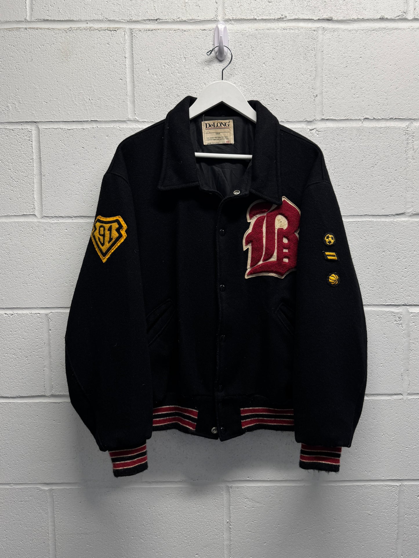 Vintage 1990s Delong Varsity Jacket [L/XL]