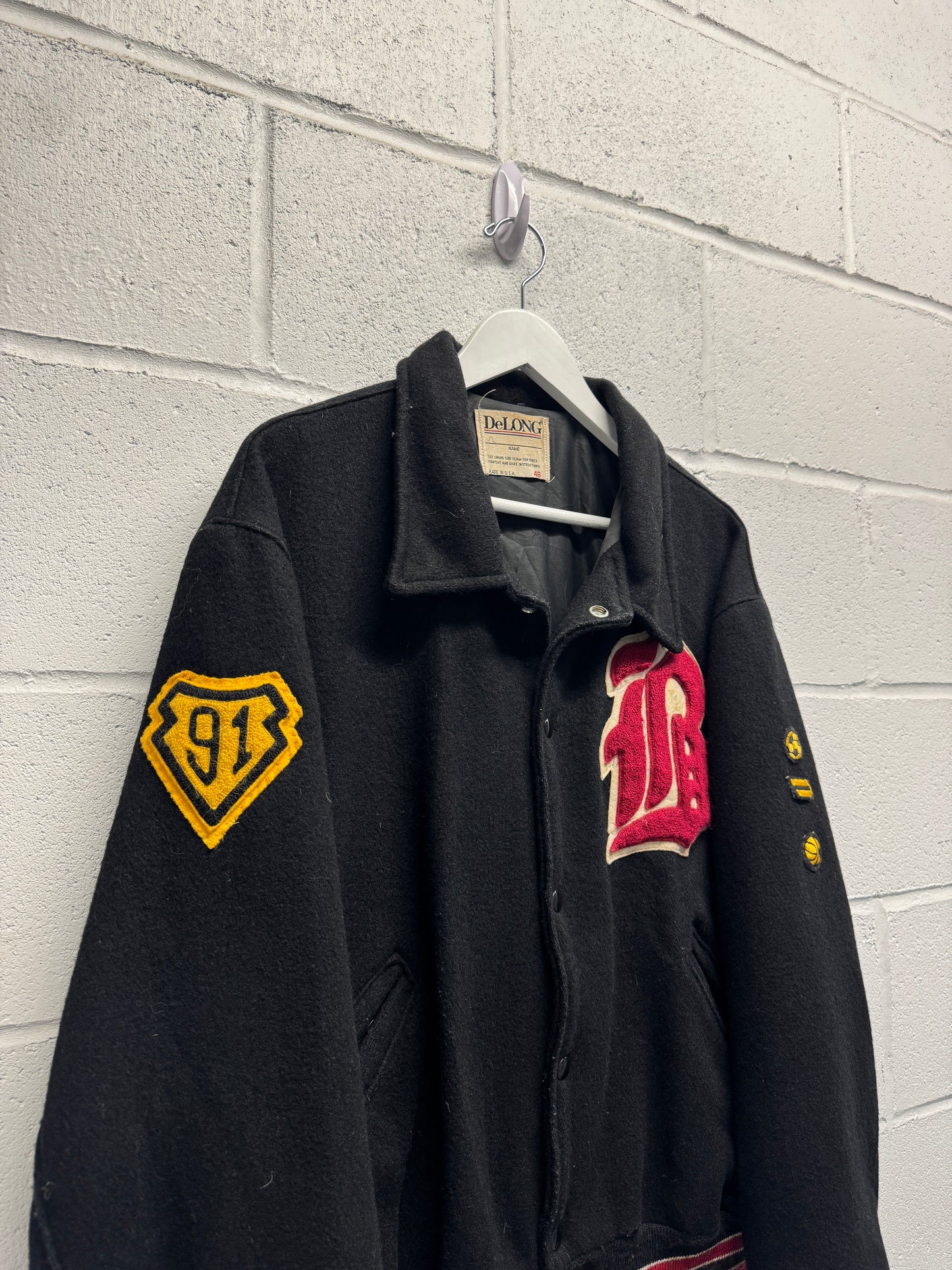 Vintage 1990s Delong Varsity Jacket [L/XL]