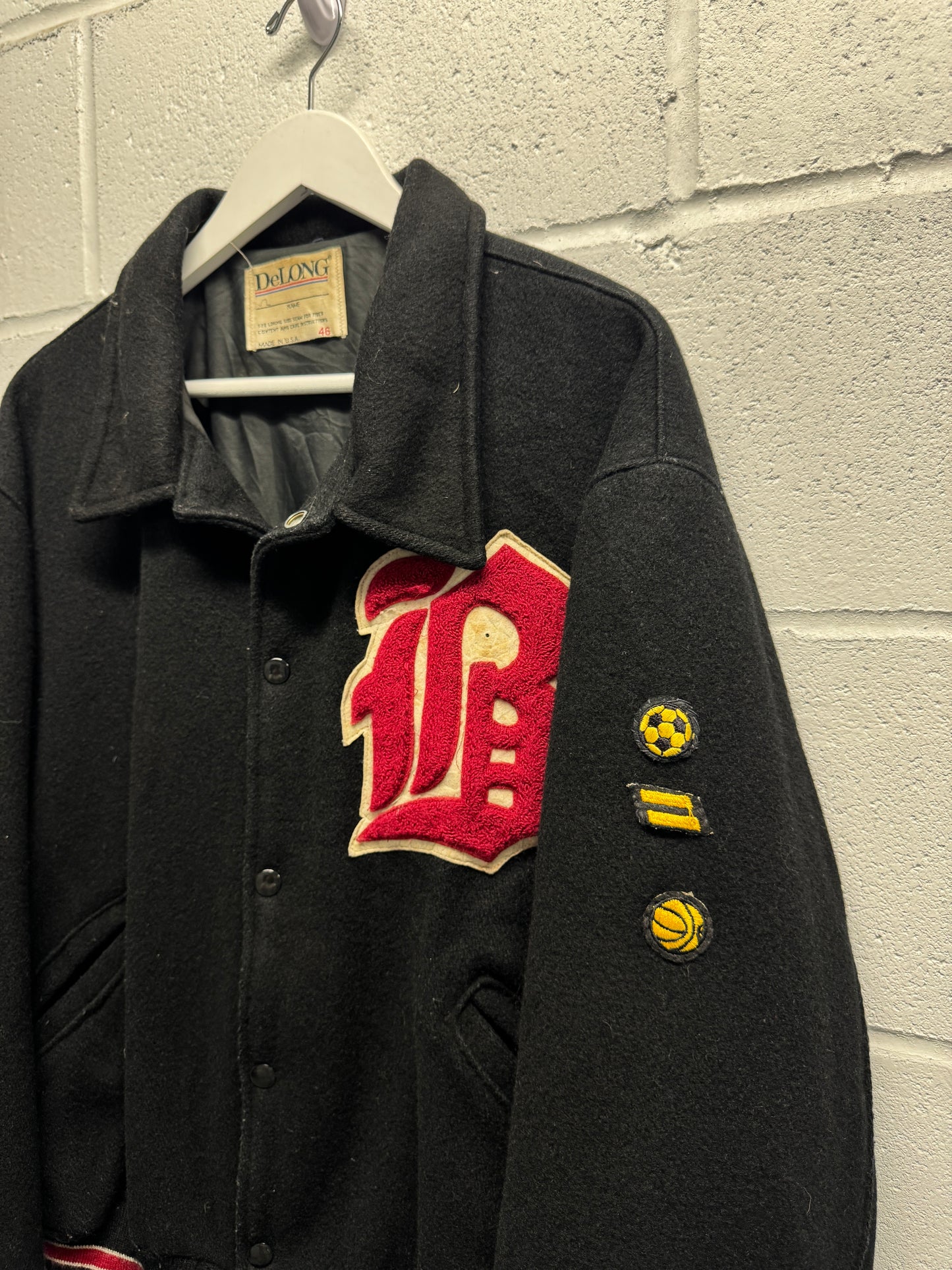 Vintage 1990s Delong Varsity Jacket [L/XL]