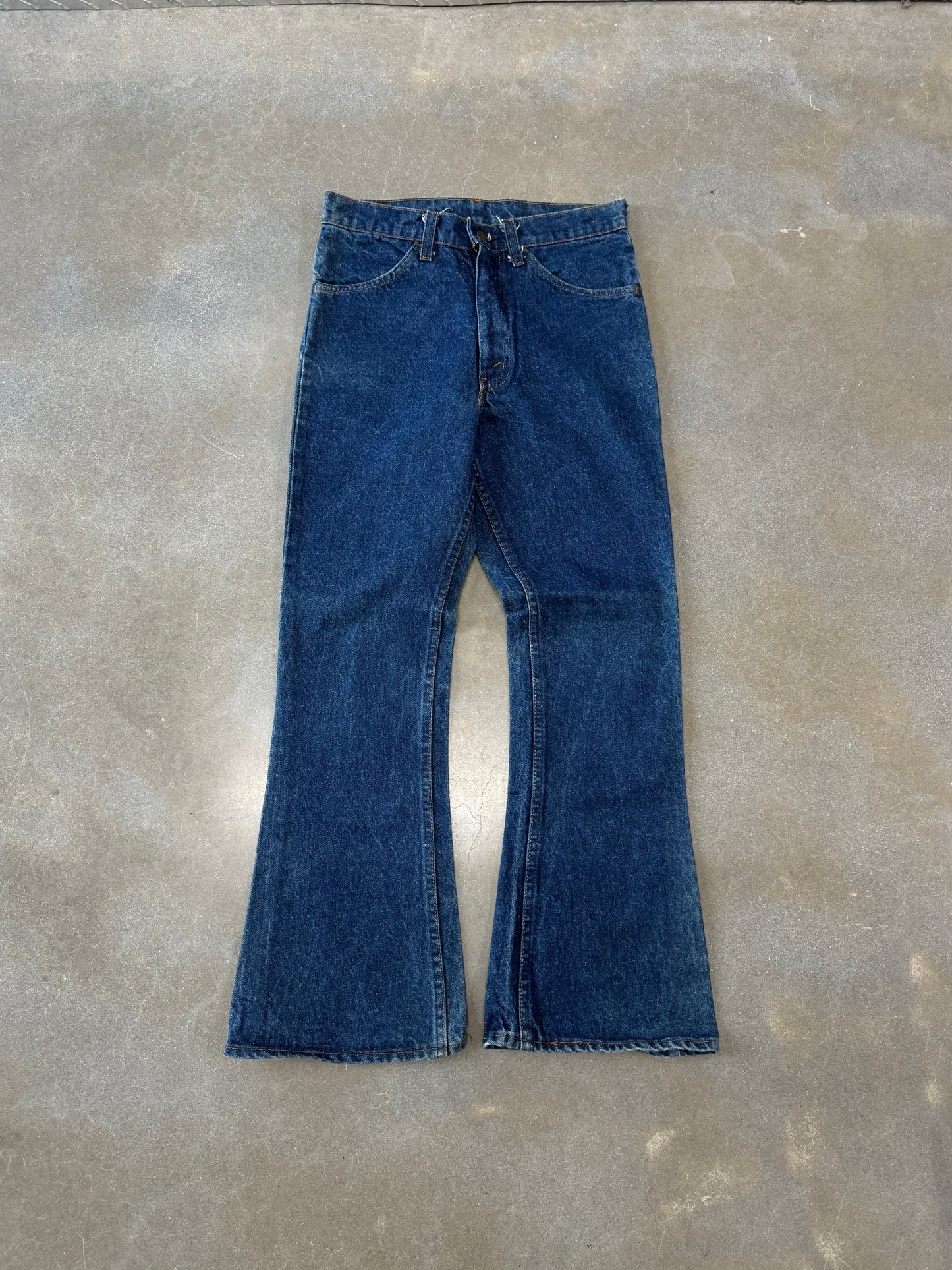 Vintage 1980s Levis 646-0217 Orange Tab Flared Jeans 42 Talon Zipper [29]