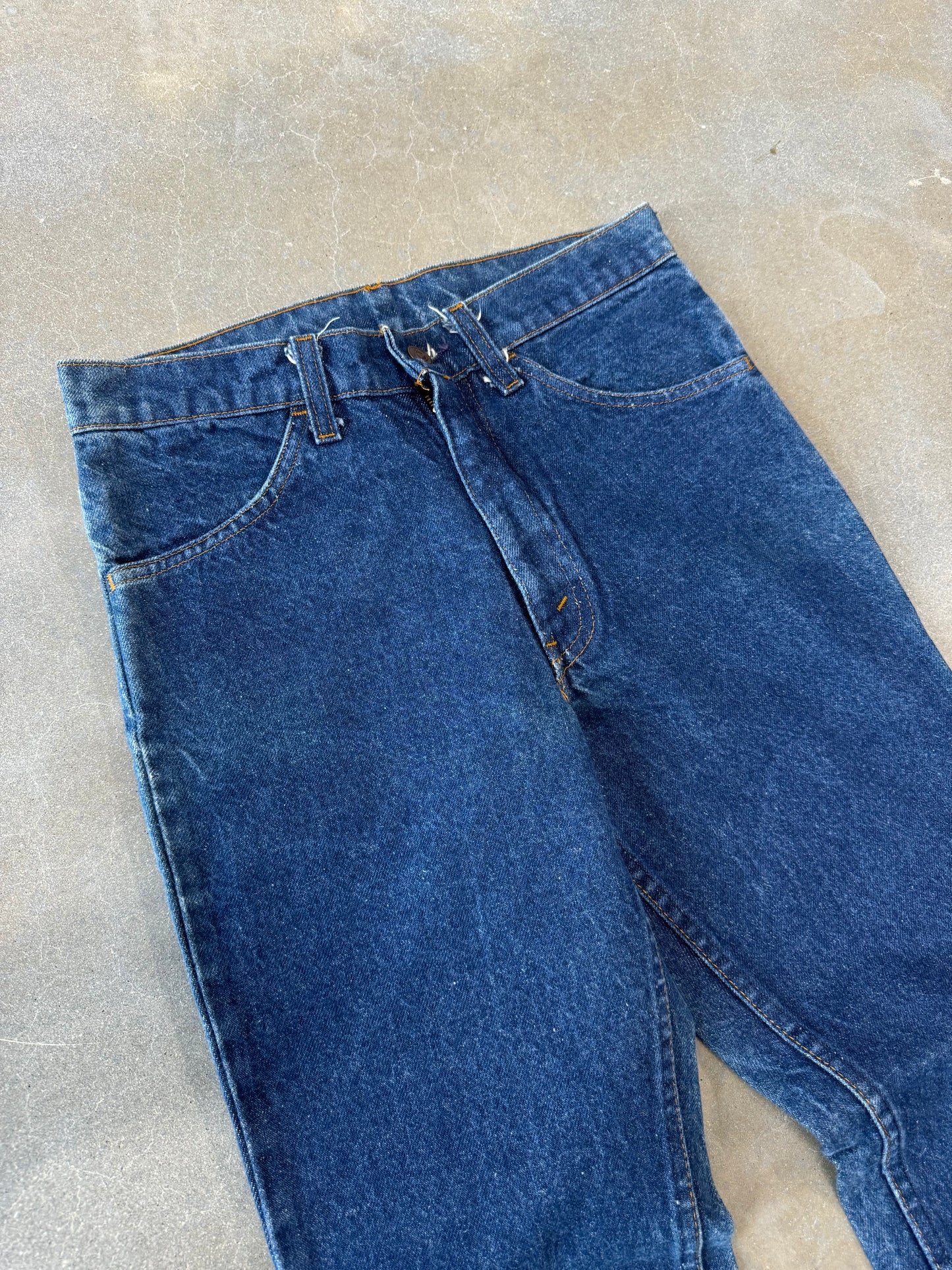 Vintage 1980s Levis 646-0217 Orange Tab Flared Jeans 42 Talon Zipper [29]