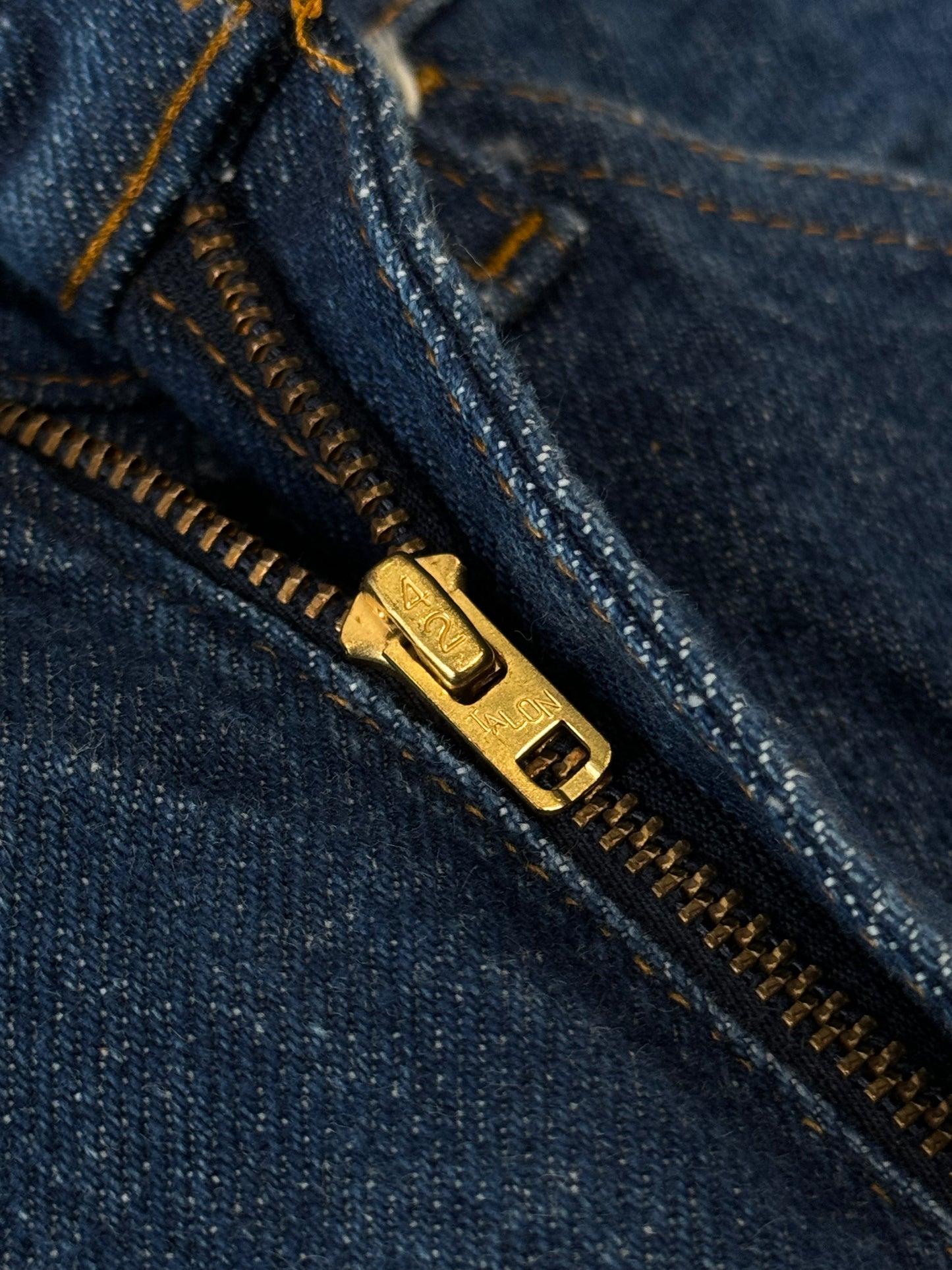 Vintage 1980s Levis 646-0217 Orange Tab Flared Jeans 42 Talon Zipper [29]