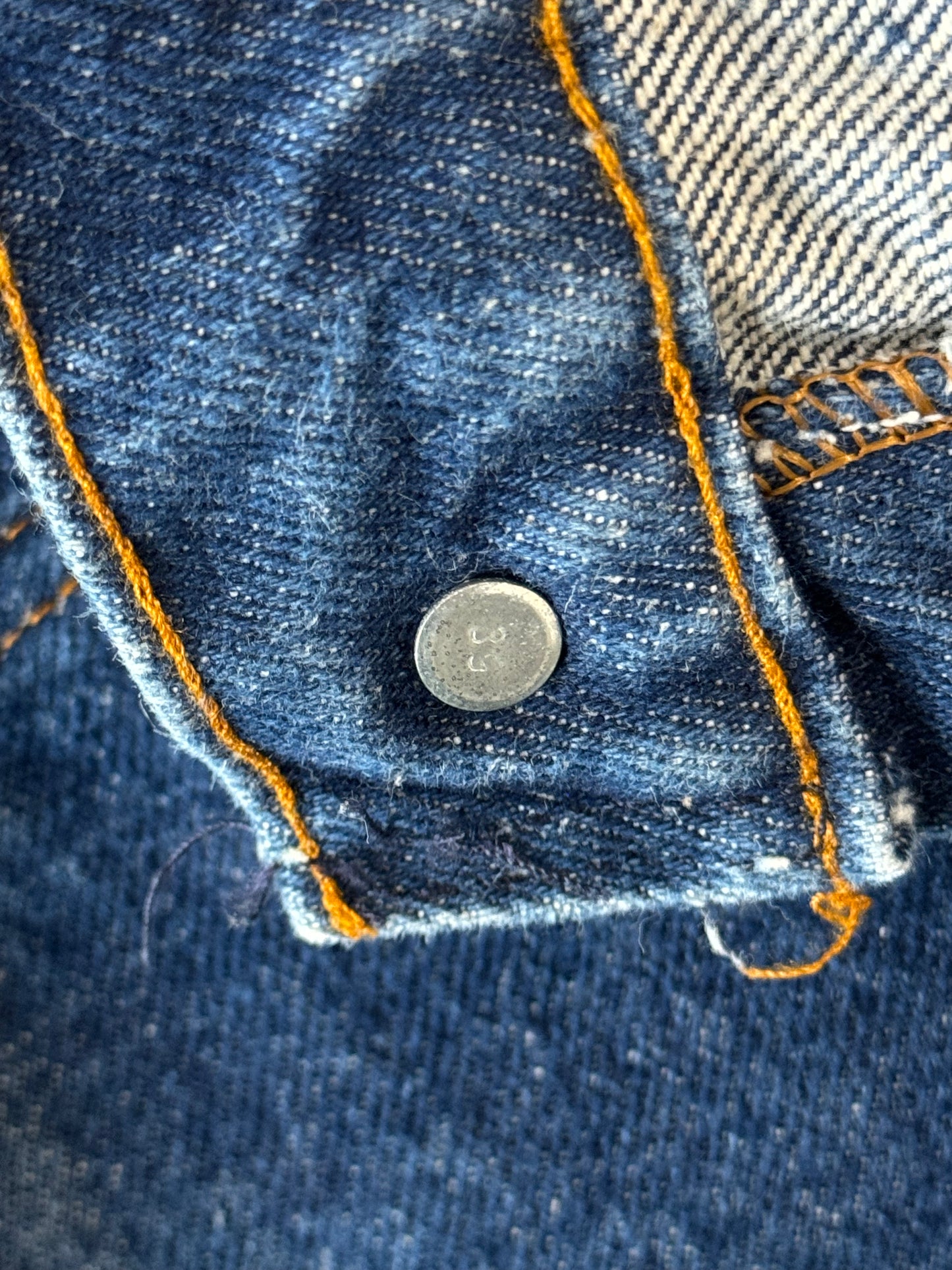 Vintage 1980s Levis 646-0217 Orange Tab Flared Jeans 42 Talon Zipper [29]