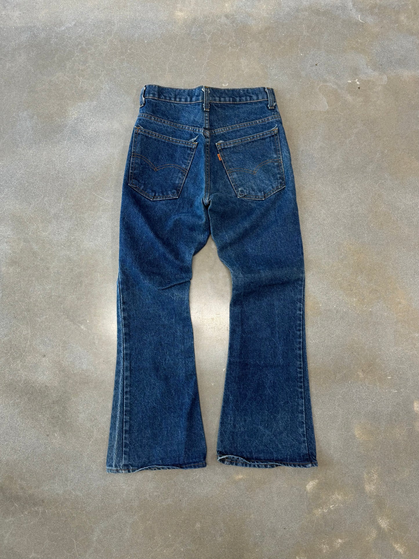Vintage 1980s Levis 646-0217 Orange Tab Flared Jeans 42 Talon Zipper [29]