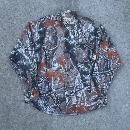 Y2K Realtree Camo Button-Up T-Shirt [XL]