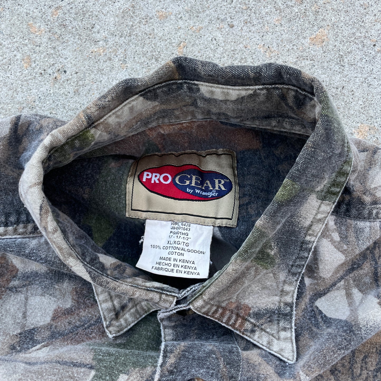 Y2K Woodland Camo Button-Up Shirt [XL]