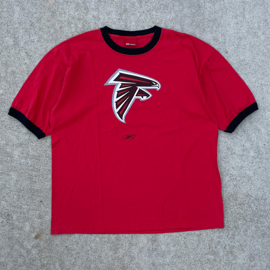1990s Reebok Atlanta Falcons Ringer T-Shirt [XL]