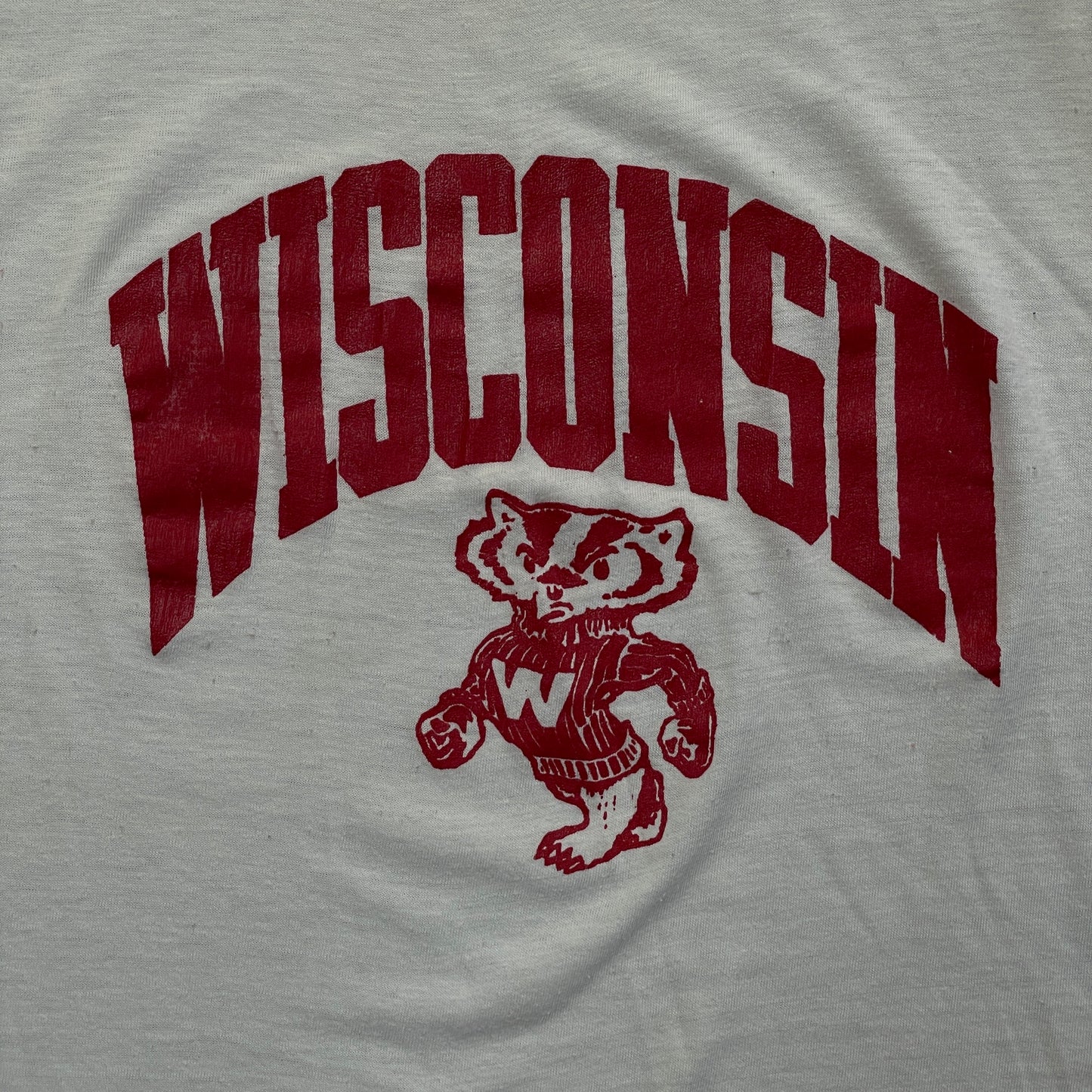1980s Distressed Wisconsin Ringer T-Shirt