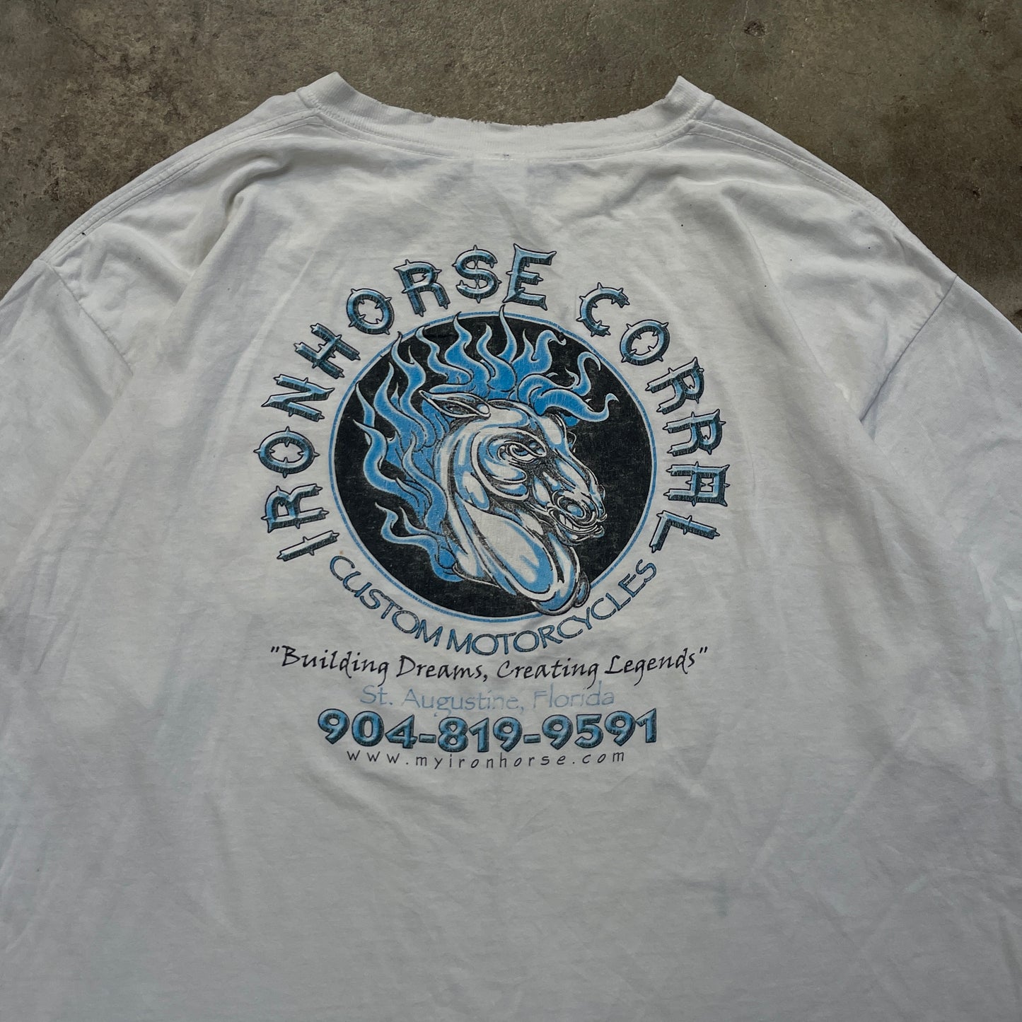 1990s Distressed Ironhorse Corral Motorcycle T-Shirt