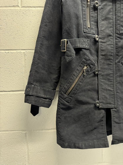2000s Shellac Fur Lined RiRi Zipper Long Coat [48]