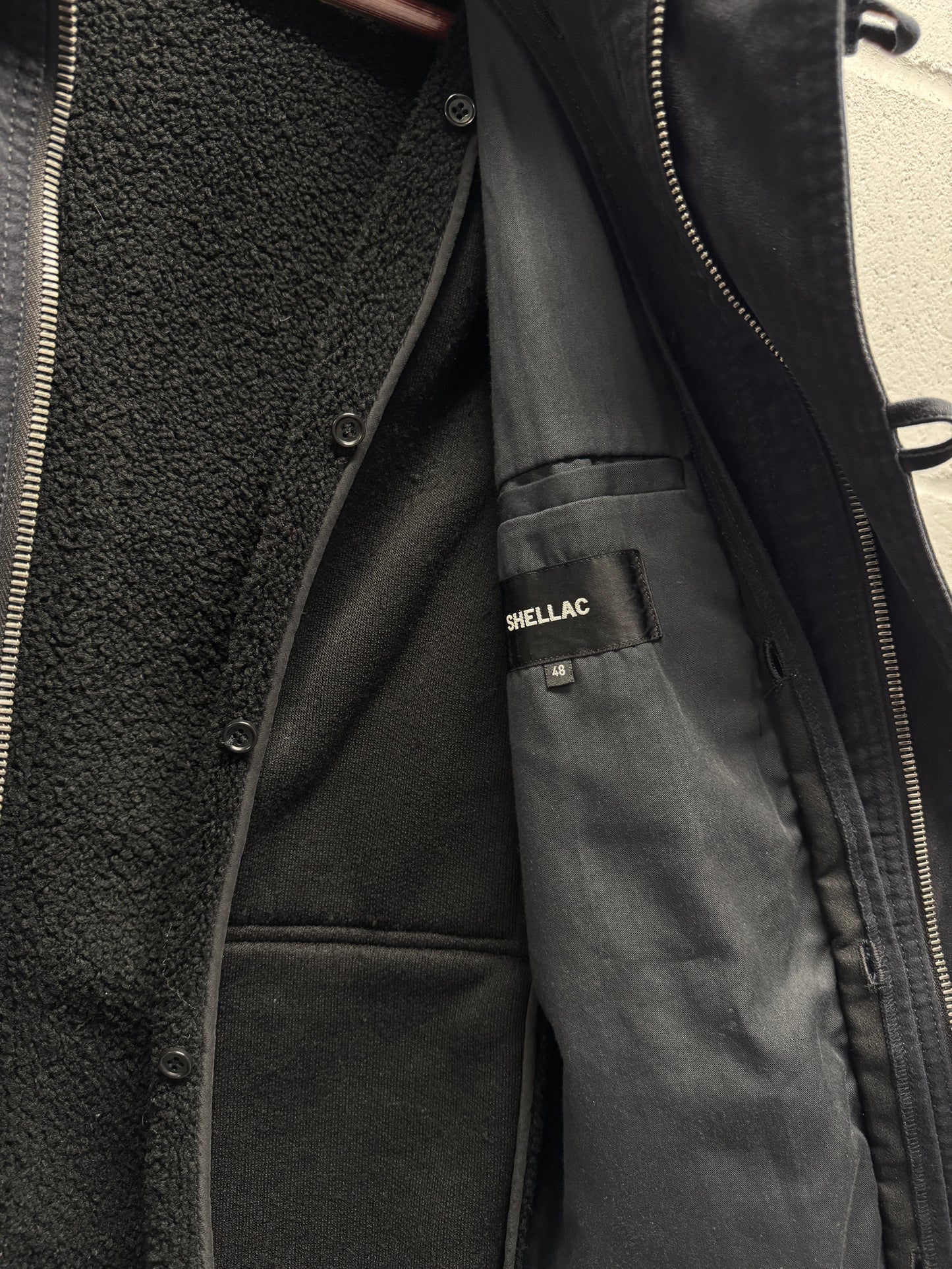 2000s Shellac Fur Lined RiRi Zipper Long Coat [48]