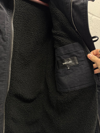 2000s Shellac Fur Lined RiRi Zipper Long Coat [48]