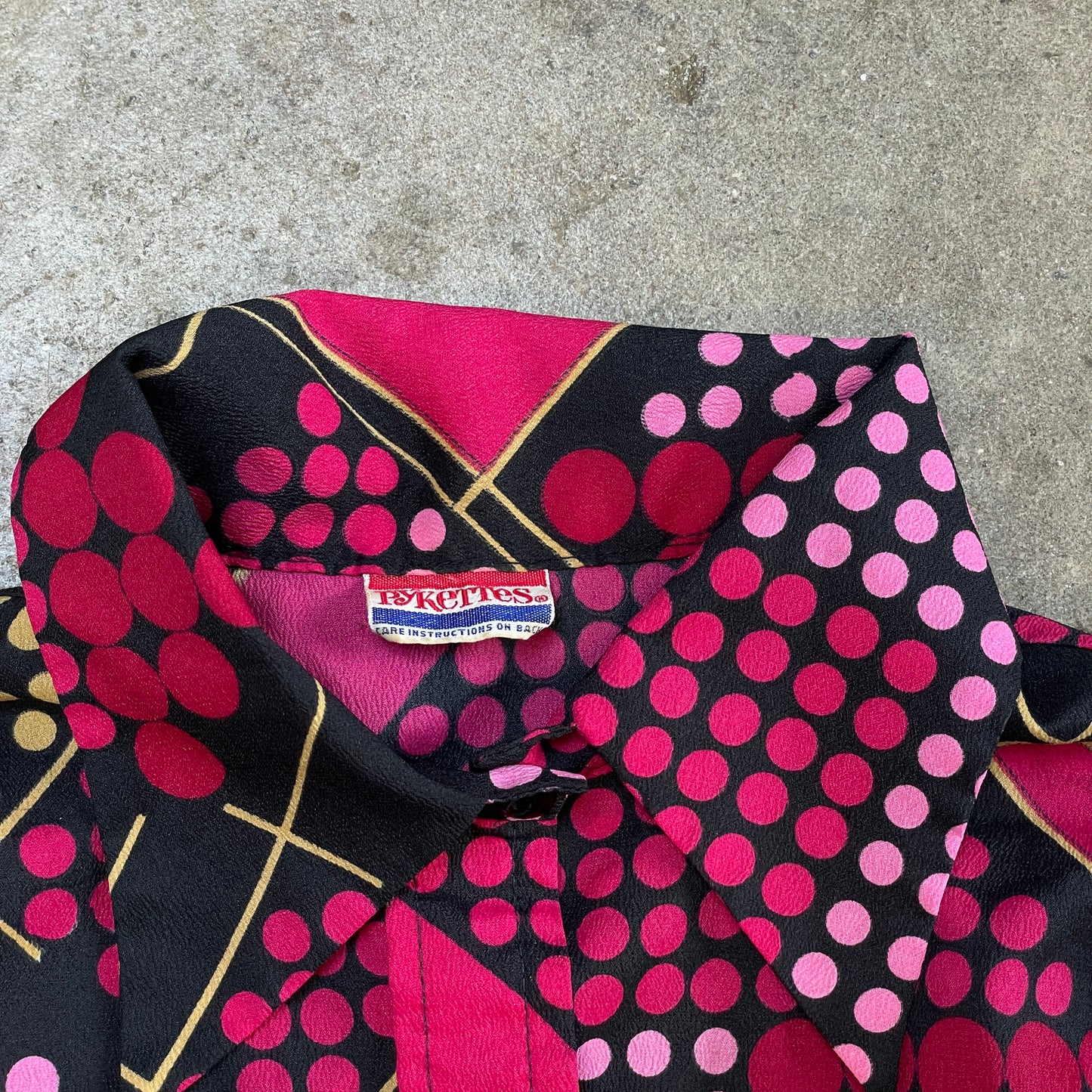 1970s Abstract Hybrid Button-Up Polo