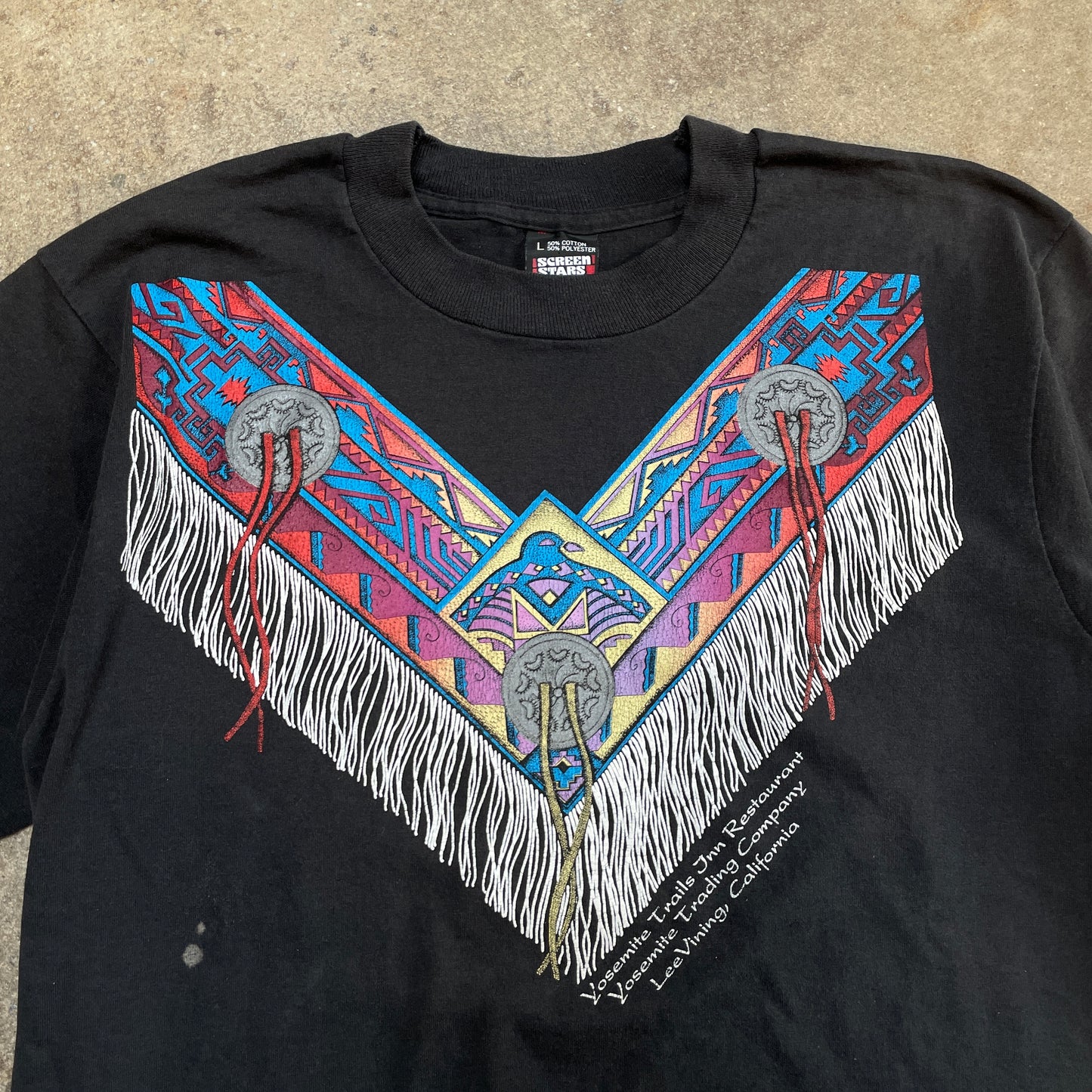 1990s Native American Art Neck Piece T-Shirt