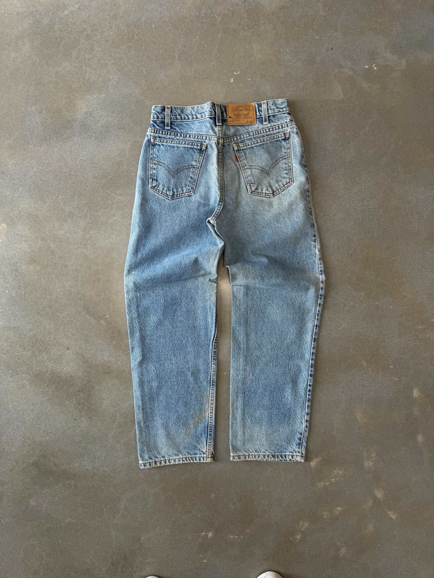 Vintage 1990s Levis 550 Relaxed Fit Orange Tab Jeans [28]