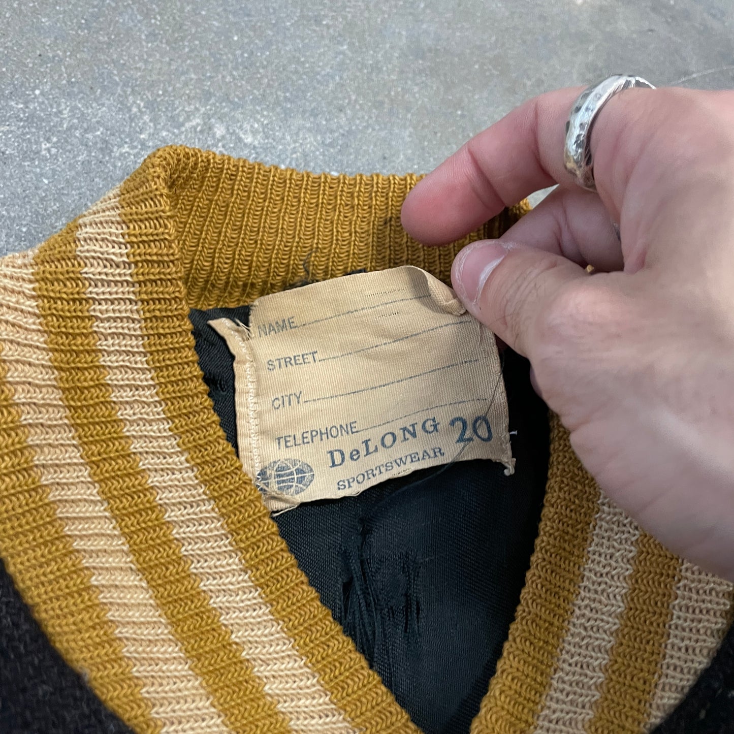 1970s Distressed Varsity Jacket [S]