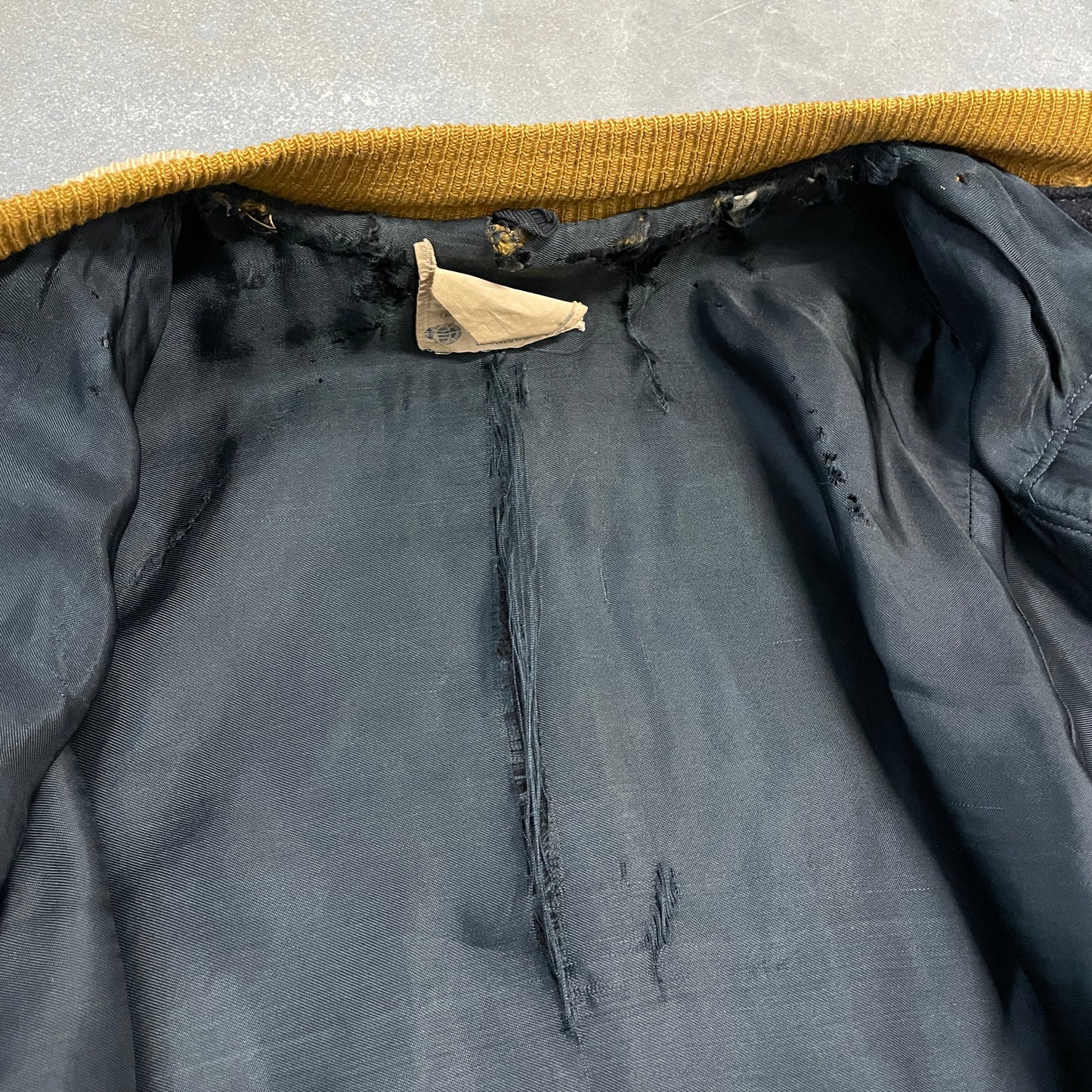 1970s Distressed Varsity Jacket [S]