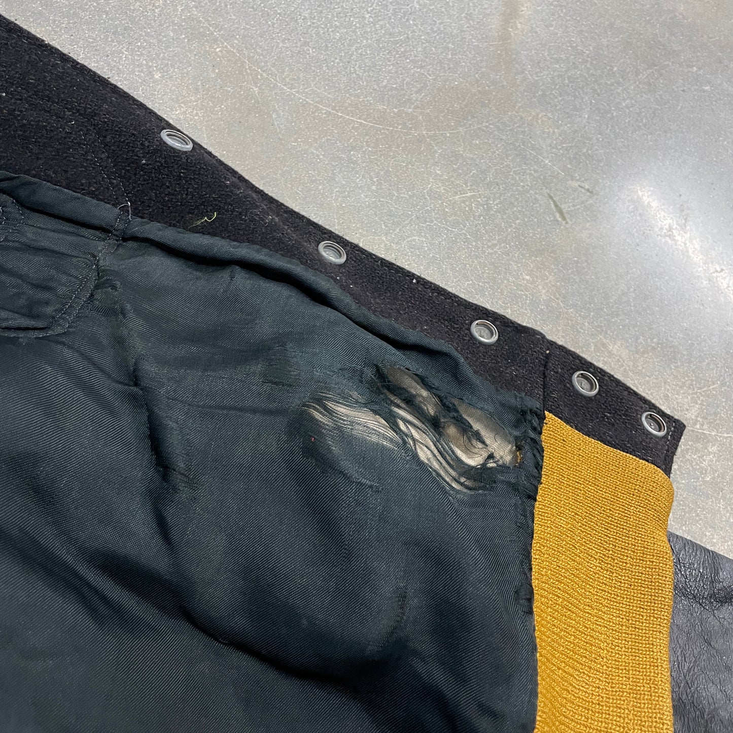 1970s Distressed Varsity Jacket [S]