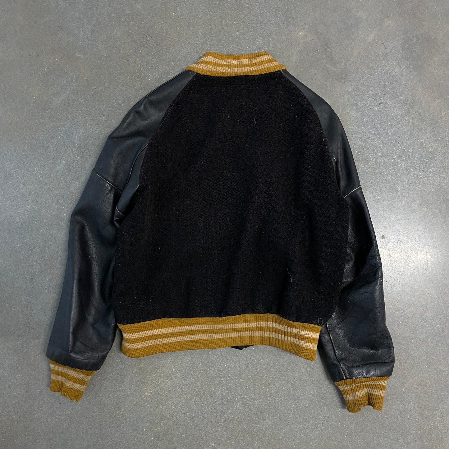 1970s Distressed Varsity Jacket [S]