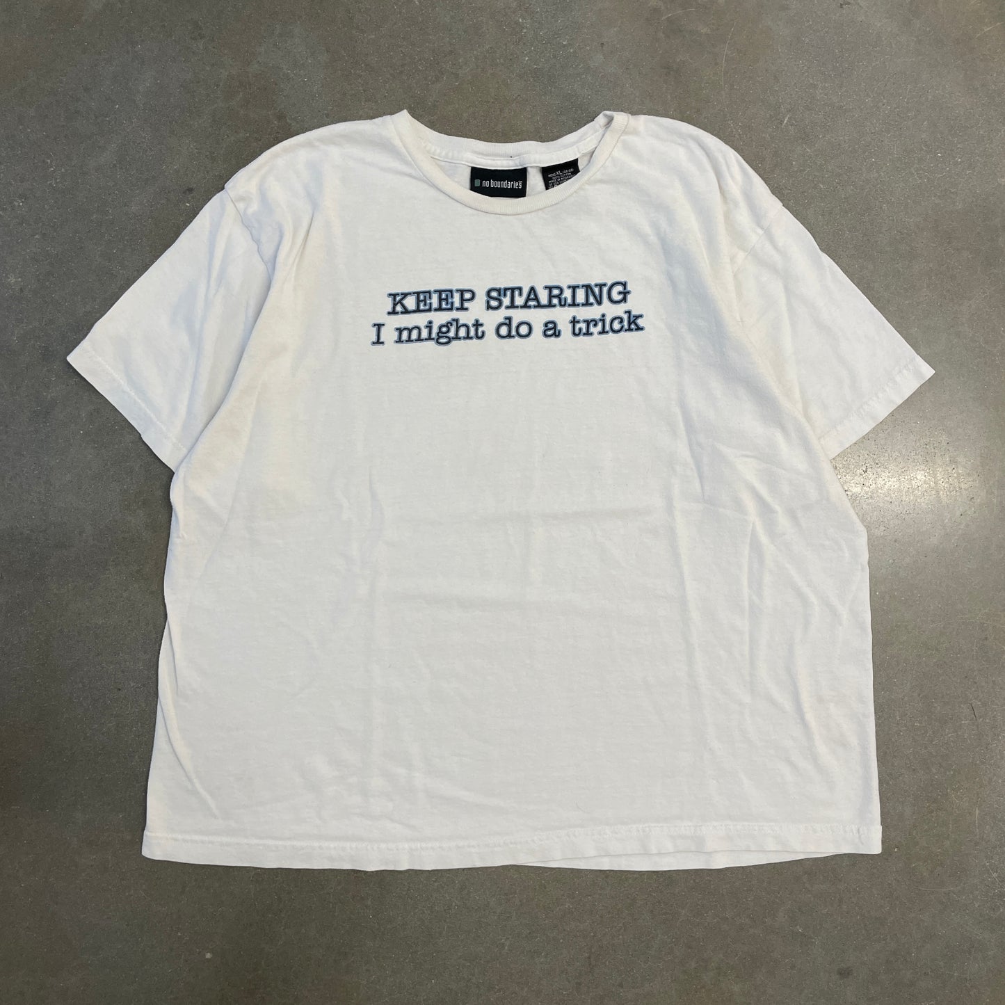 Y2K No Boundaries Text T-Shirt [XL]