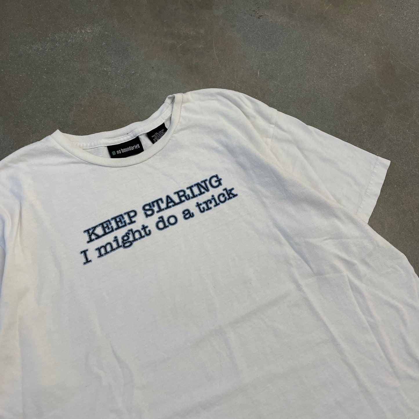 Y2K No Boundaries Text T-Shirt [XL]