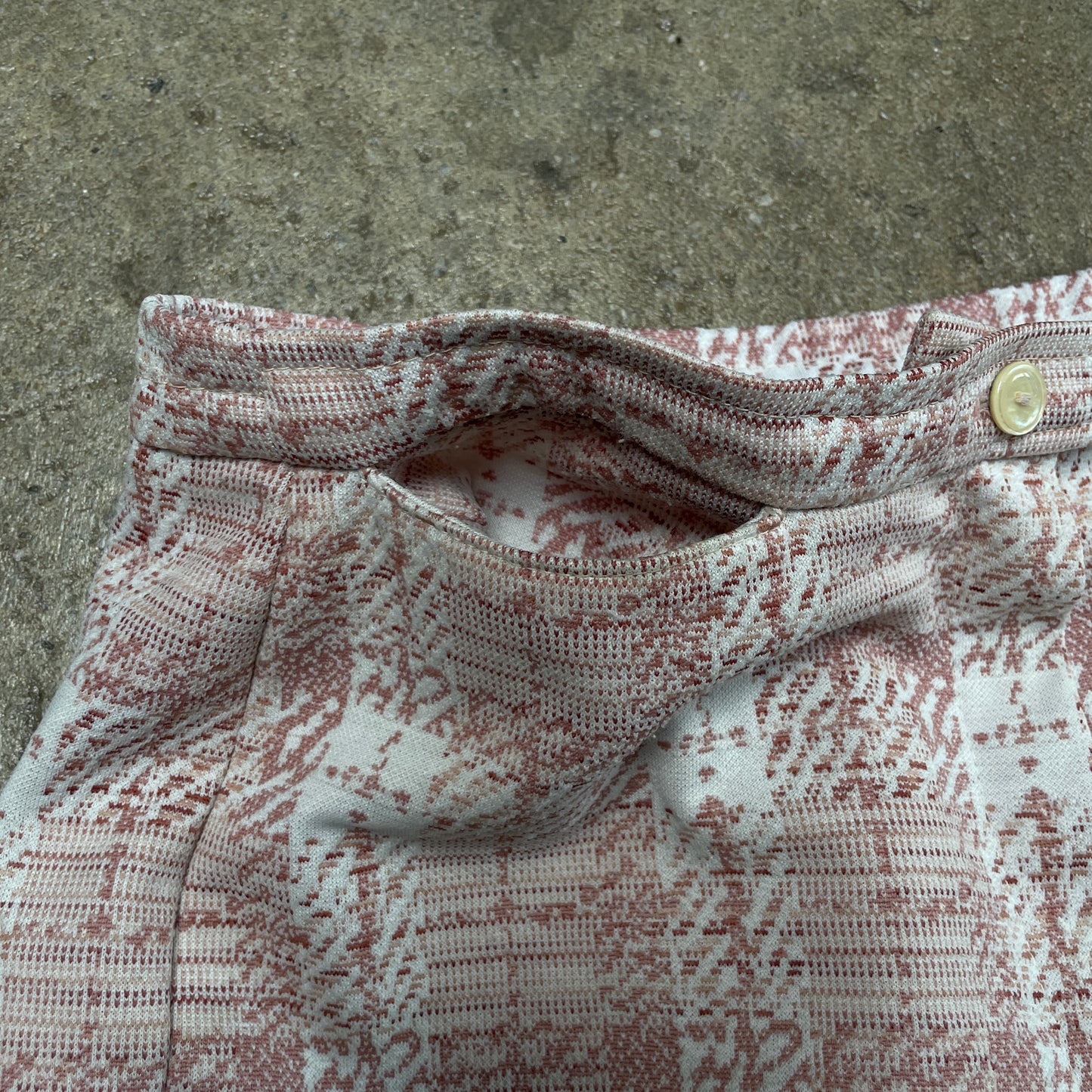 1970s Salmon Plaid Checkered Pants