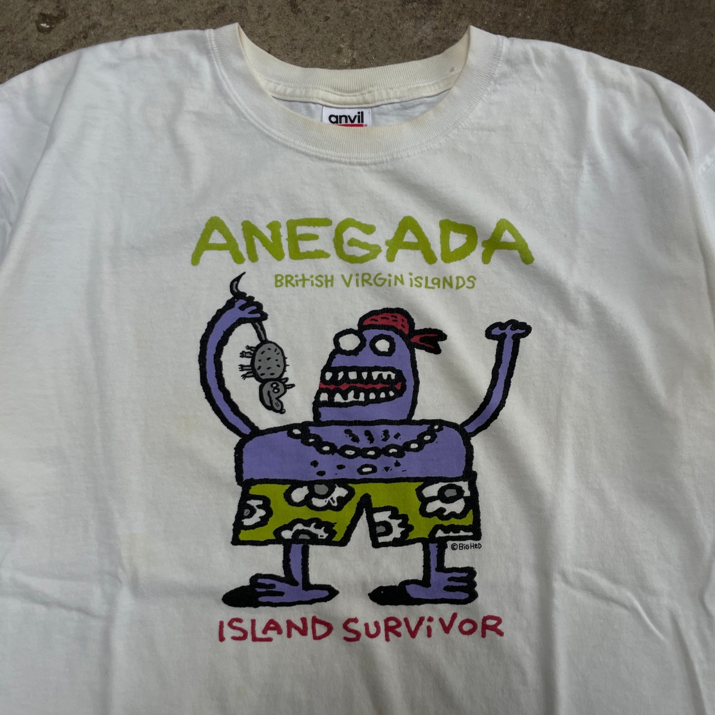 1990s Anegada Cartoon I'll Vote You Off The Island T-Shirt