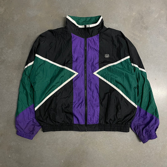 1990s USA Zip-Up Windbreaker [XL]