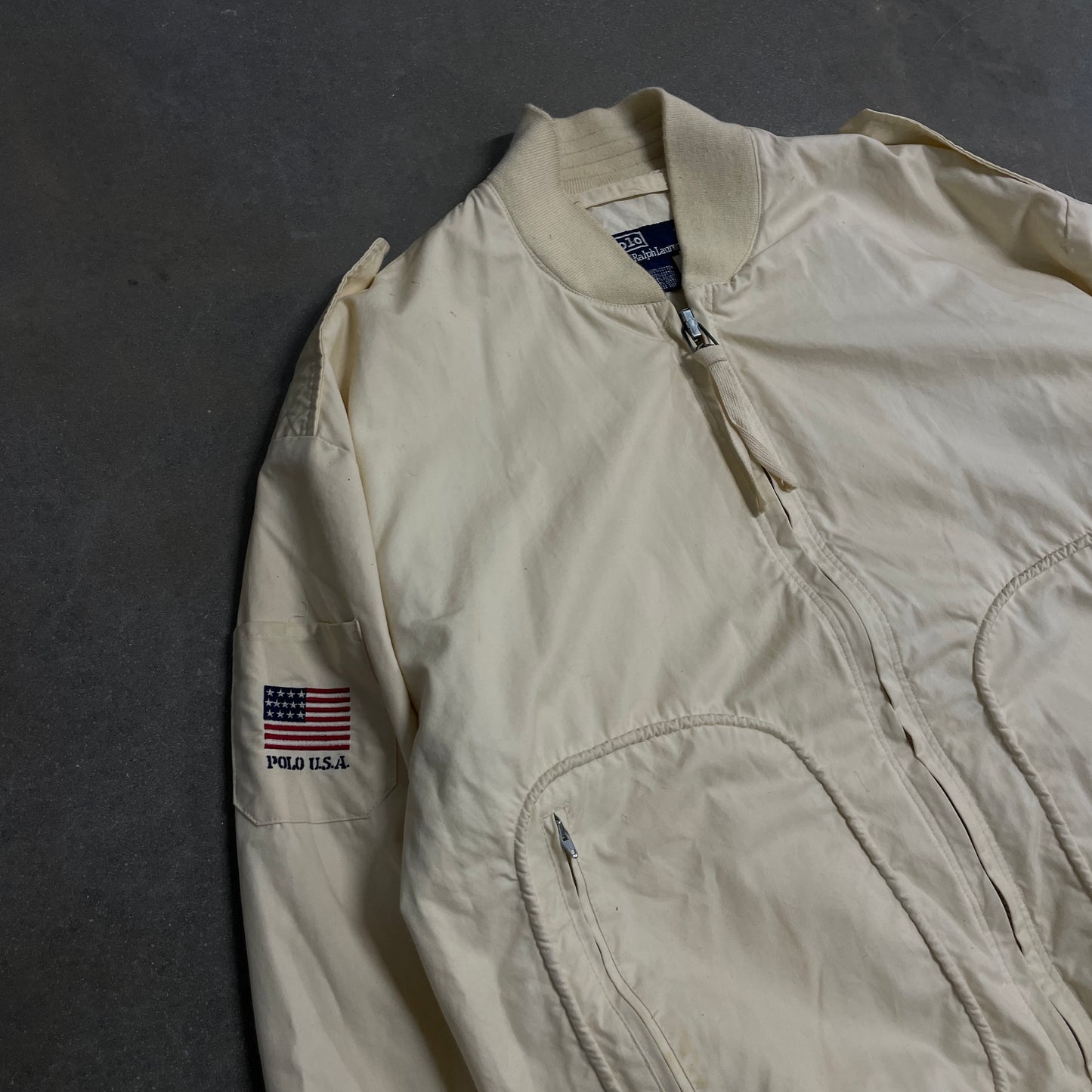 Y2K Polo Ralph Lauren Bomber Zip-Up Jacket [XL]