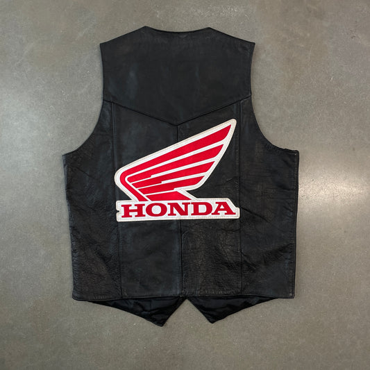 1990s Honda Leather Vest [XL]