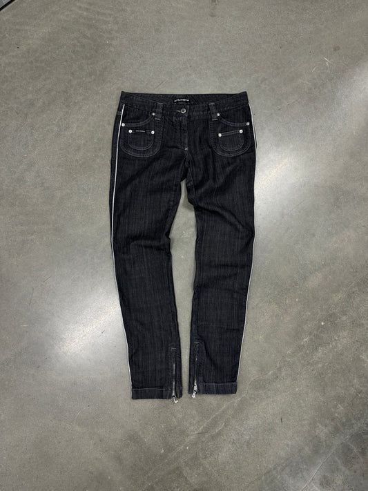 Vintage 1990s Dolce & Gabbana Low Rise Zipper Jeans [46]