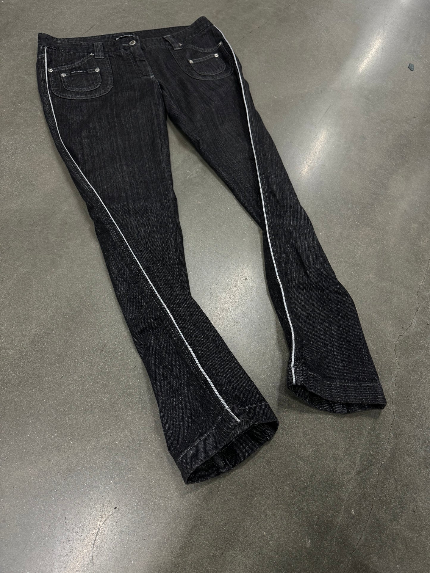 Vintage 1990s Dolce & Gabbana Low Rise Zipper Jeans [46]