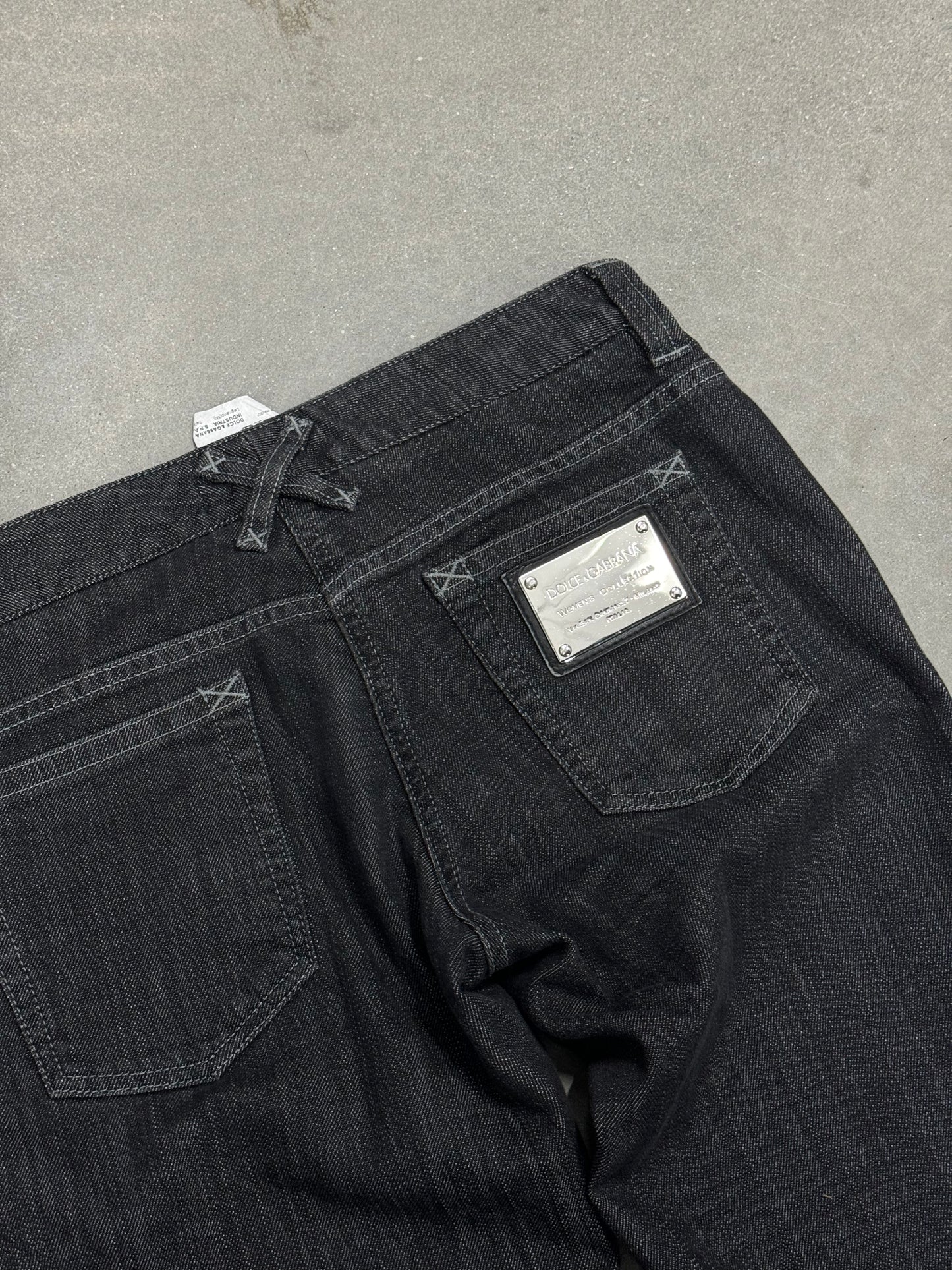 Vintage 1990s Dolce & Gabbana Low Rise Zipper Jeans [46]