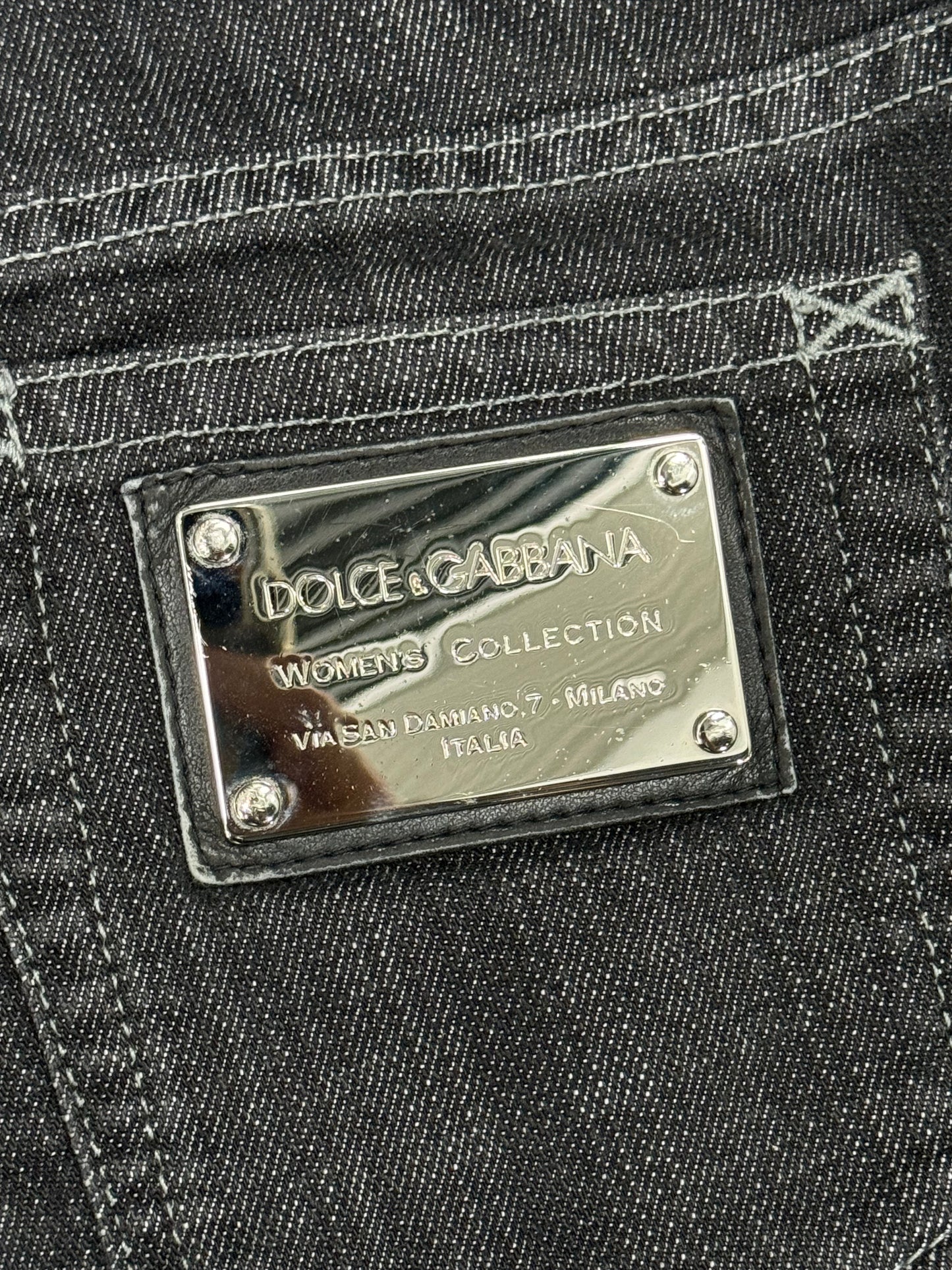 Vintage 1990s Dolce & Gabbana Low Rise Zipper Jeans [46]