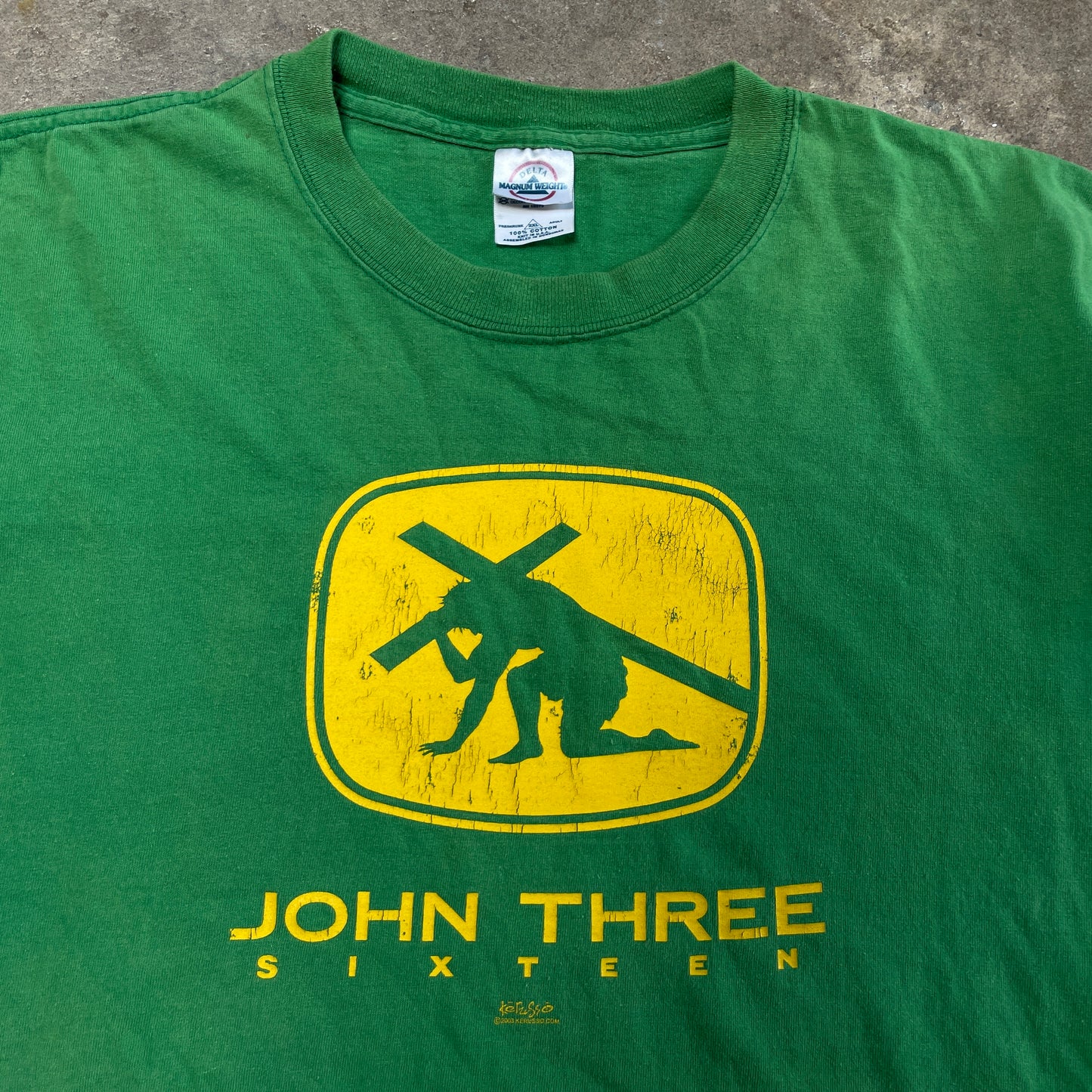 Y2K John Deer Jesus Parody T-Shirt