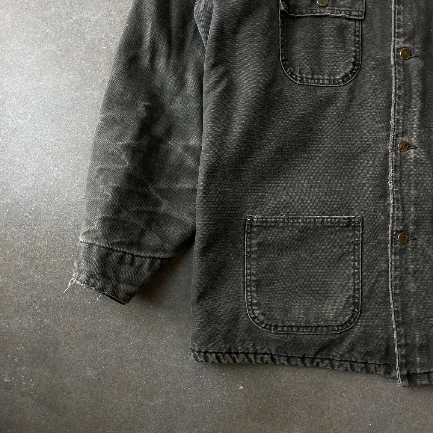 1990s Carhartt Quilted Long Work Jacket w/ Detachable Hood [L/XL]