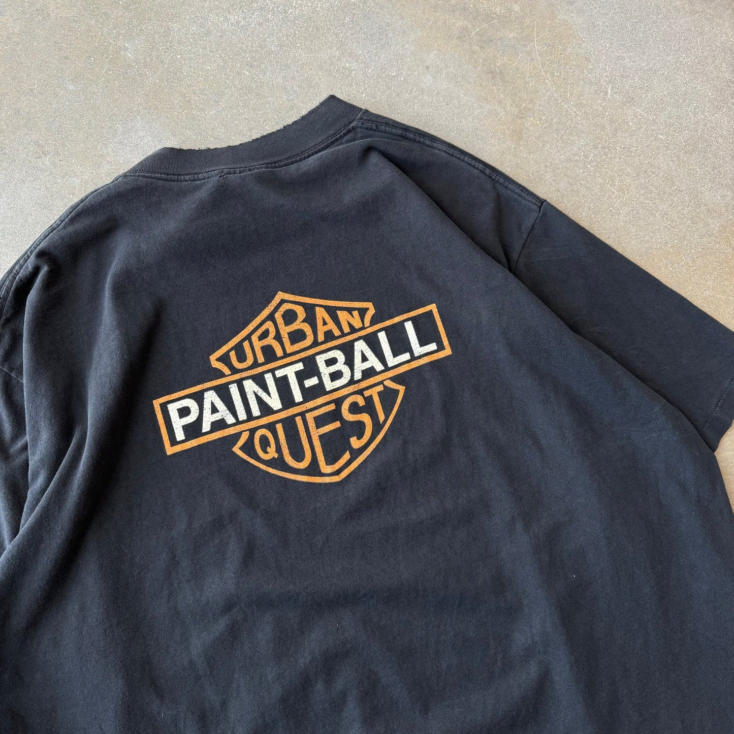 1990s Paintball Harley Davidson Rip T-Shirt [XXL]