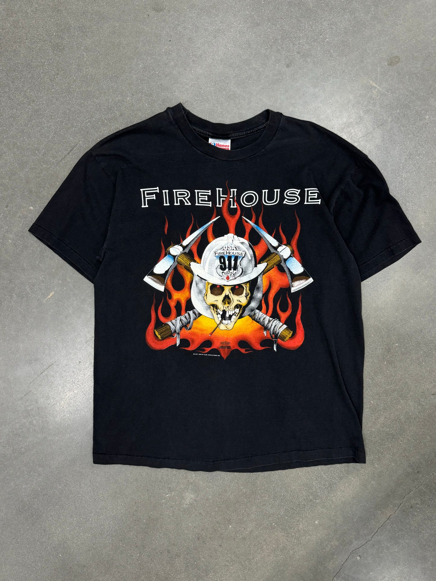 Vintage 1990s Firehouse 9/11 Band T-Shirt [L]