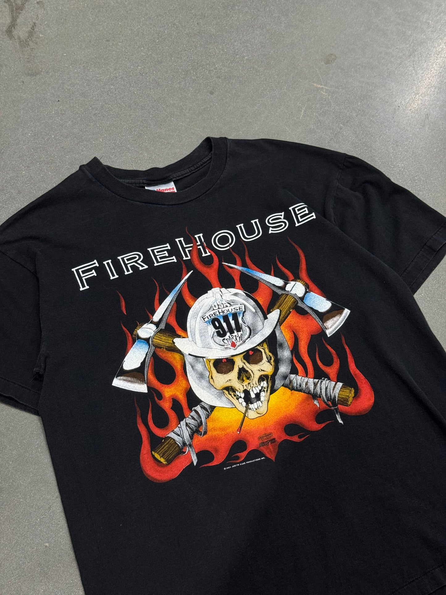 Vintage 1990s Firehouse 9/11 Band T-Shirt [L]