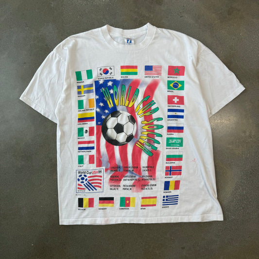 1994 World Cup Adidas All Over Print T-Shirt [XL]