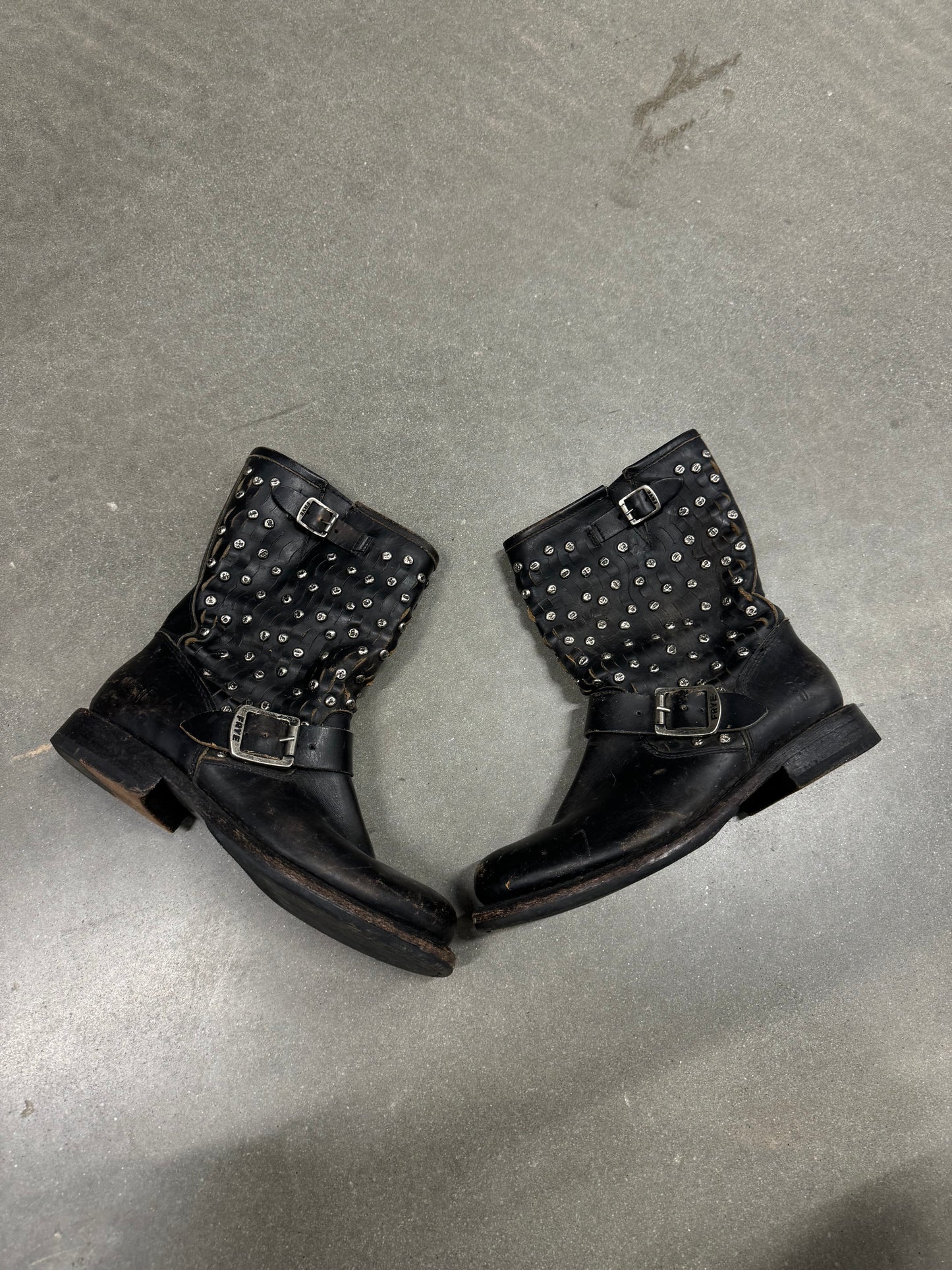 Vintage 1990s Studded Frye Boots [6.5]