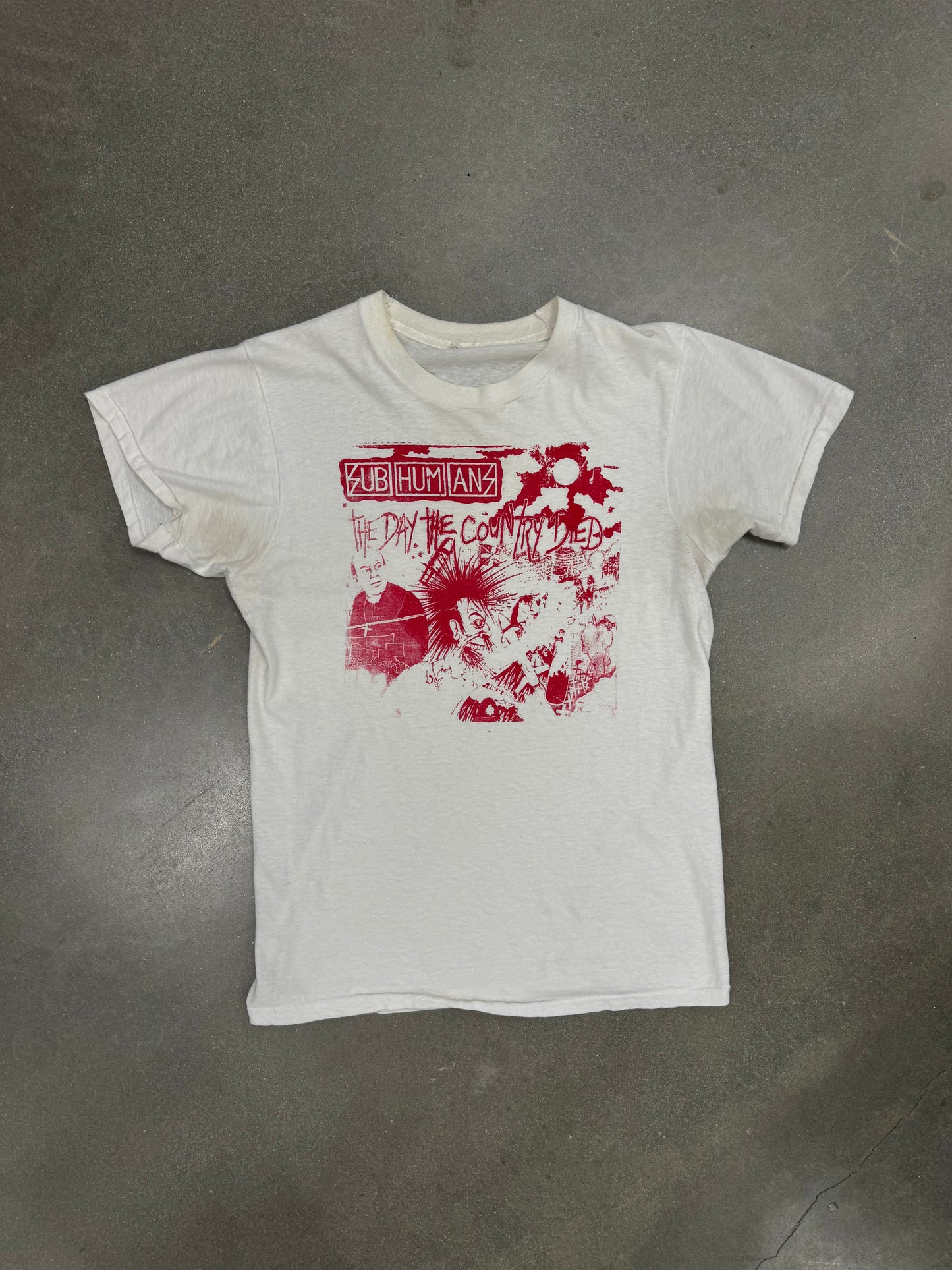 Vintage 1980s Distressed SubHumans T-Shirt [M]