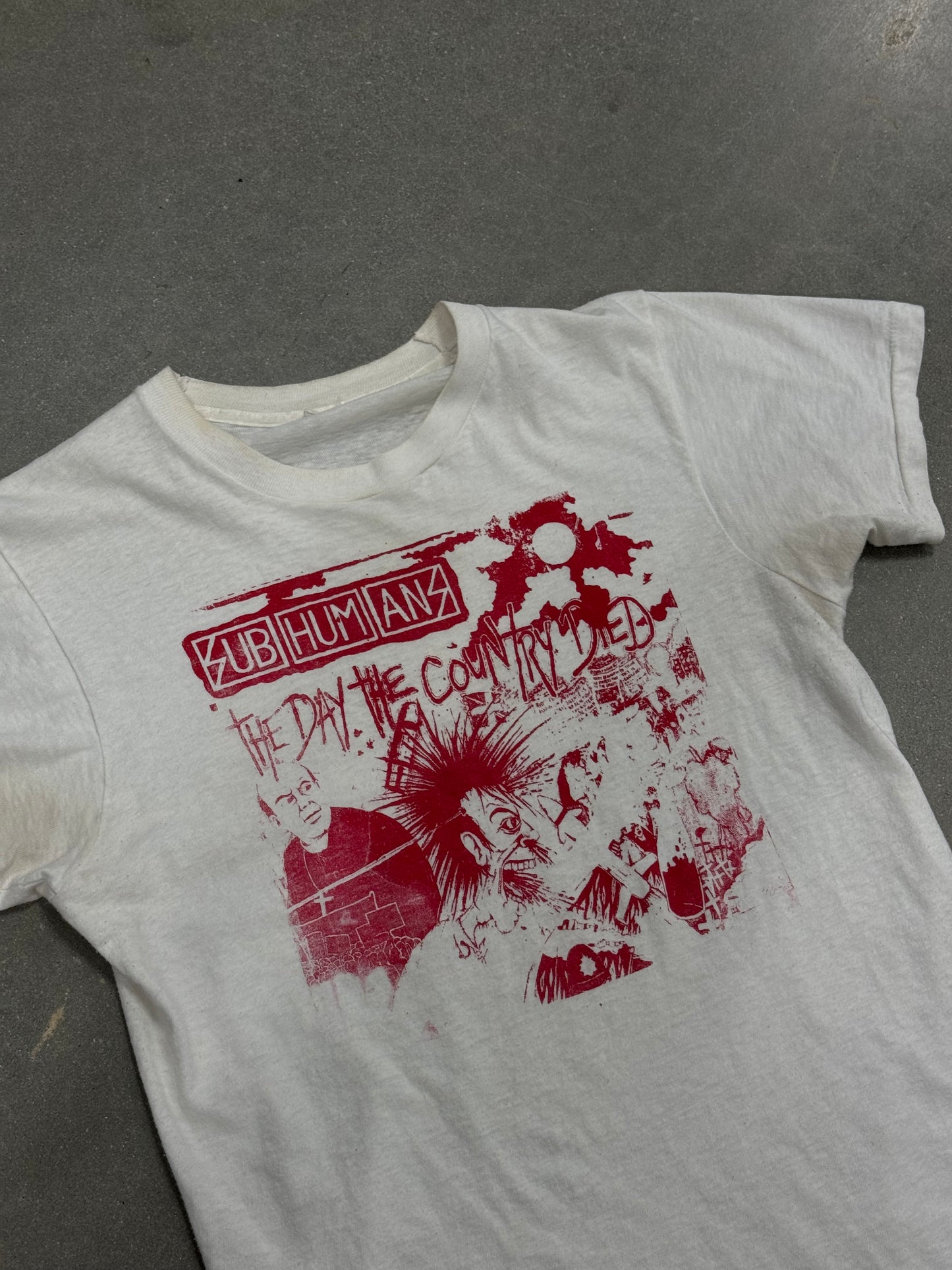 Vintage 1980s Distressed SubHumans T-Shirt [M]