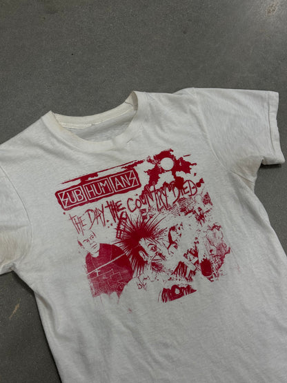 Vintage 1980s Distressed SubHumans T-Shirt [M]