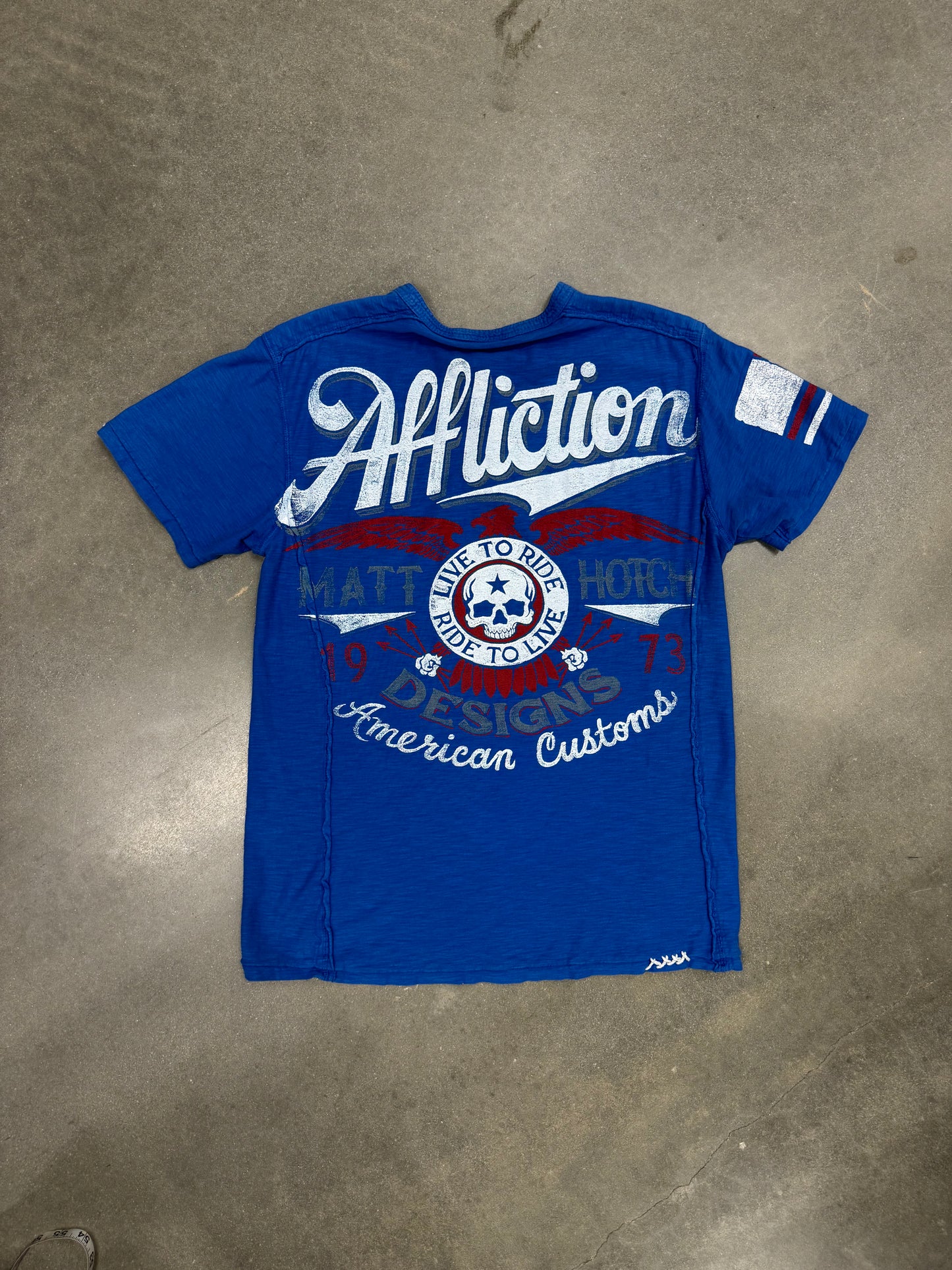 Vintage Y2K Affliction Henley T-Shirt [L]