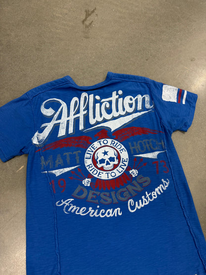 Vintage Y2K Affliction Henley T-Shirt [L]