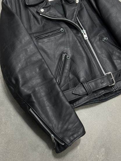 Vintage 1970s Sears Leather Biker Jacket [S/M]