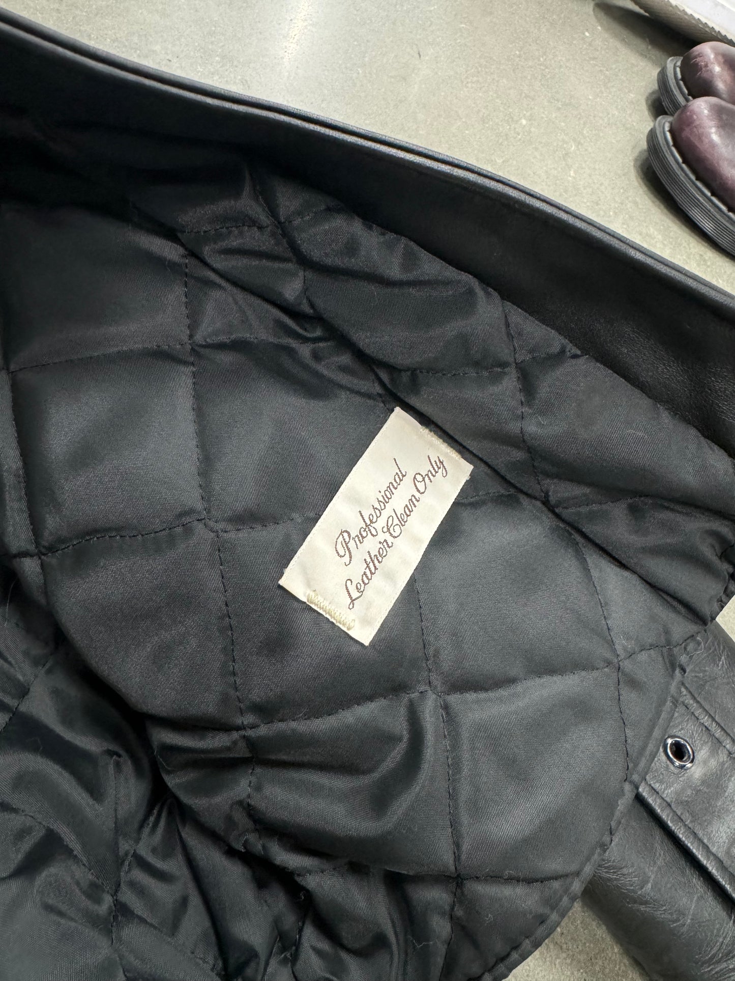 Vintage 1970s Sears Leather Biker Jacket [S/M]
