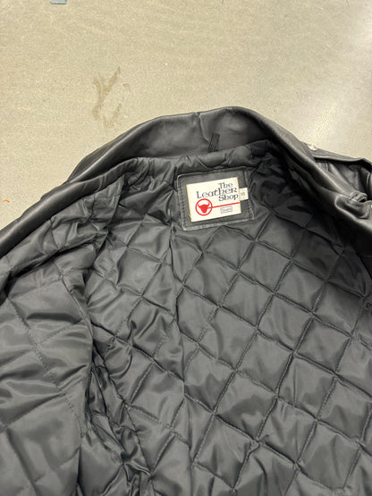 Vintage 1970s Sears Leather Biker Jacket [S/M]